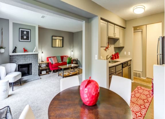 Living Room And Kitchen at The Atwood at Eden Prairie, Eden Prairie