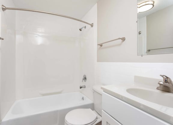 Bathroom With Bathtub at Flats at Merrill Pond, Worcester Massachusetts