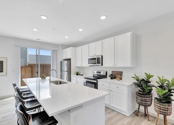 Kitchen with a large island