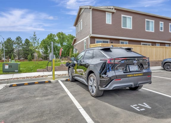 A car using the EV Charging Station