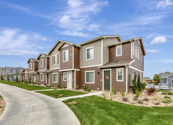 Exterior Row of Townhomes at Arrive Longmont