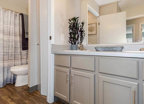 Bathroom with a sink and a toilet at Renew Madison, Madison