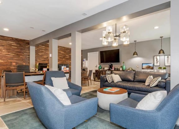 Living Room filled with furniture and a flat screen tv at Renew Madison, Wisconsin, 53711