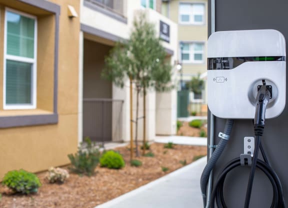 An EV Car Charger onsite at Arrive Vacaville, California