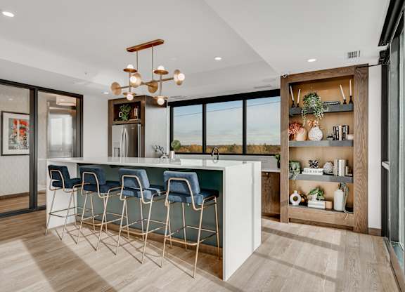 kitchen with bar area at The Shale, Minneapolis