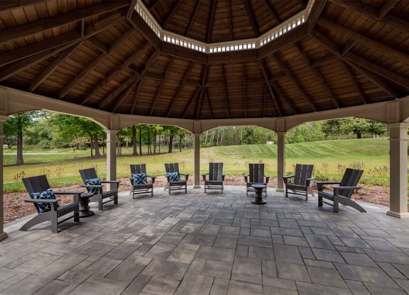 Shaded Lounge at Ascent at Farmington Hills, Michigan, 48331