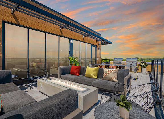 modern outdoor living space at The Shale, Minneapolis Minnesota