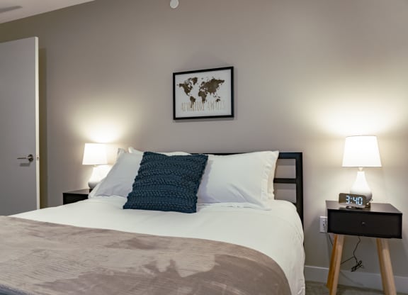 Bedroom at The Rowe, Grand Rapids