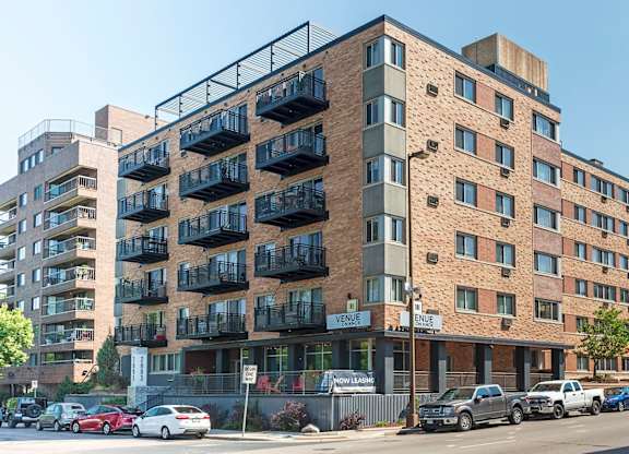 Building Exterior at The Venue on Knox Apartments, Minneapolis, MN, 55408