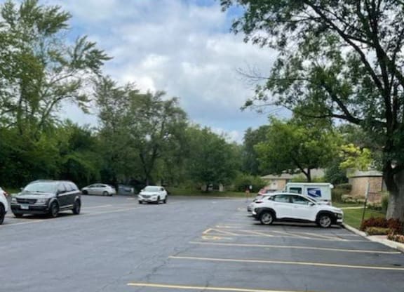 Parking lot at The Clarendon Apartment Homes, Clarendon
