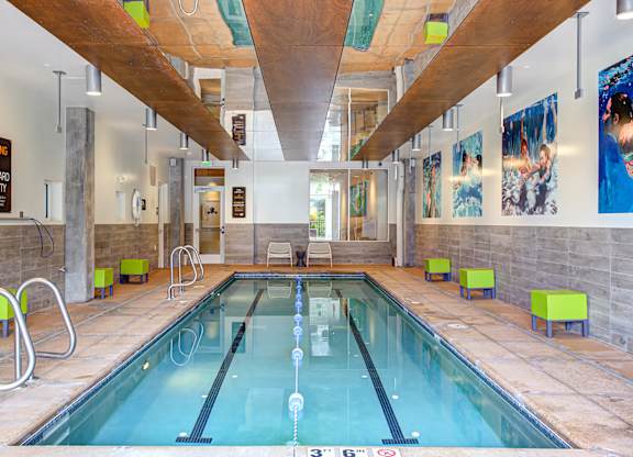 Swimming Pool With Sparkling Water at Track 29 Apartments, Minneapolis, 55408