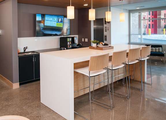 Kitchen with Counter at Zest, Minnesota