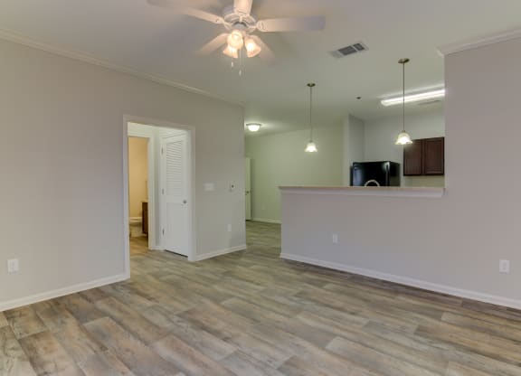 the heights at converse apartments with hardwood style flooring and ceiling fan