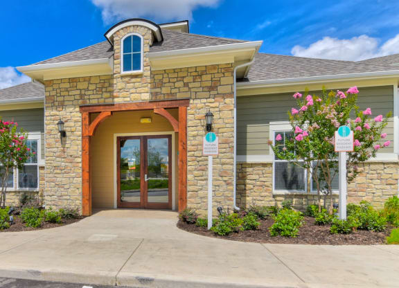 the heights at converse apartments entrance into leasing center