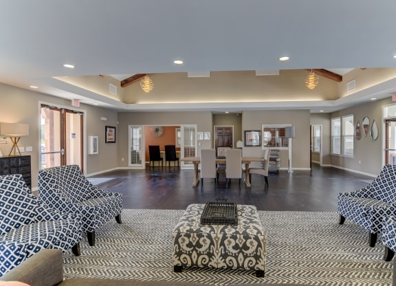 inside of the heights at converse apartments leasing center