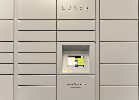 Package delivery service Luxer at Canopy at Baybrook apartments in Charlotte NC