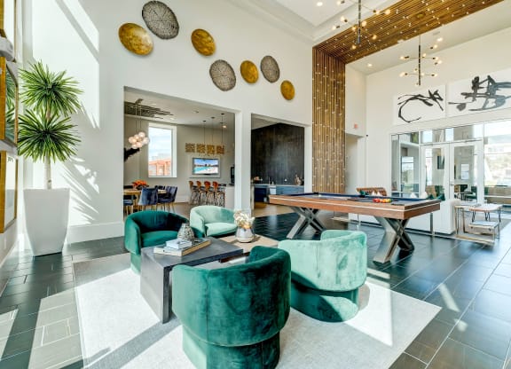 Resident Clubhouse with Pool Table