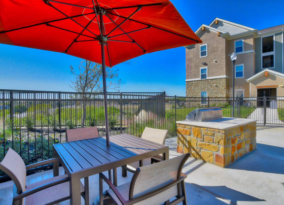 heights at converse apartments barbecue grilling station outdoor kitchen
