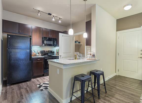 Model Kitchen with Bar Top