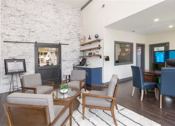 Leasing office and coffee bar