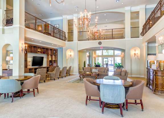 Furnished Living area at The Laurel at Vintage Park 55+ Apartments, Tomball