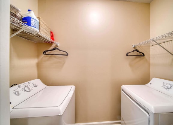 a washer and dryer at Meridian Obici, Suffolk, VA 23434