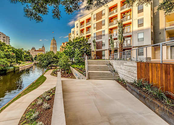 River runs through the city at Agave, San Antonio, TX, 78205
