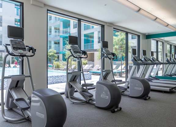 Gym with ellipticals at Agave, San Antonio, 78205