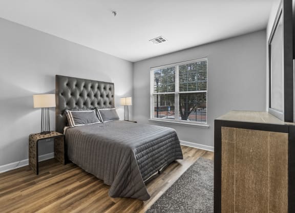 Bedroom With Expansive Windows at Harbor Pointe, Bayonne, NJ, 07002
