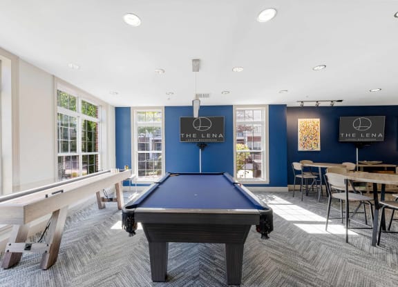 play a game of pool in our games room  at The Lena, Raritan, 08869