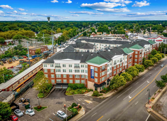 Aerial view of the property and the city at West 130, West Hempstead, NY, New York 