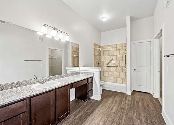 Large Bathroom at The Laurel at Vintage Park 55+ Apartments, Texas, 77377