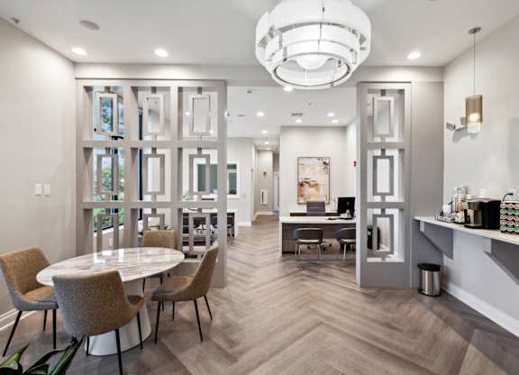 Brightly Decorated Leasing Office at West 130, New York 