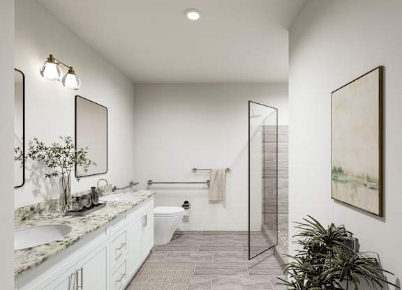 Luxurious Bathroom at East Point on Hudson, New York 