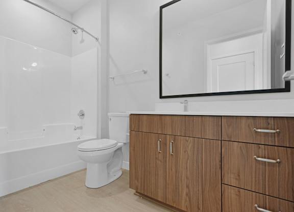 a bathroom with a toilet and a sink and a mirror