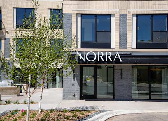 A building with the word NORRA on it.