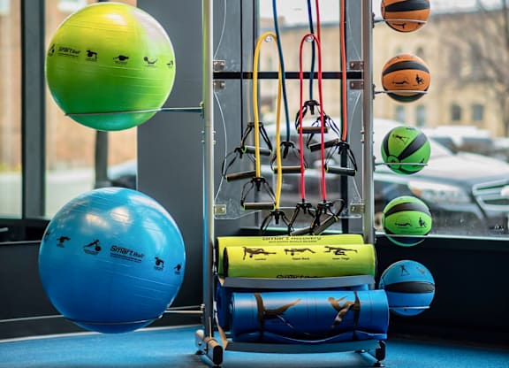 A Smart Balance Ball is a piece of exercise equipment that helps improve balance and core strength.