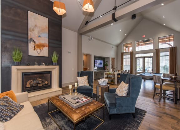 the estates at tanglewood|living room with fireplace at The Whitworth, Virginia, 23185