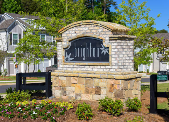Welcoming Signage at Brighton Townhomes, Acworth, GA, 30102