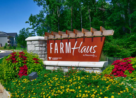 Sign at Farmhaus Apartments, Madison, AL