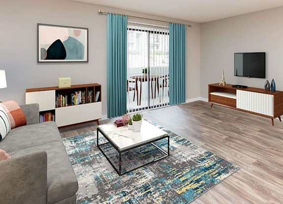 Living Room With TV at Westbury Creek, Georgia