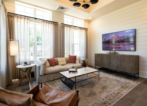 large living room at The Quincy Apartments, Acworth, GA