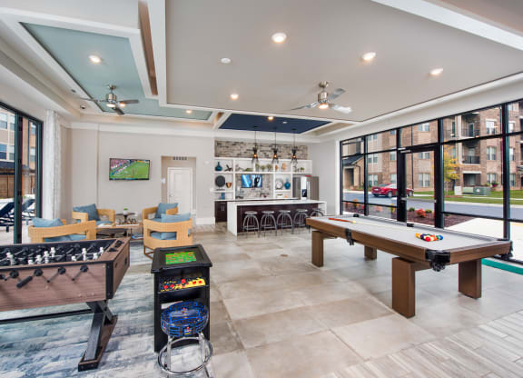 Clubhouse With Billiards Table at Residence at Riverwatch, Augusta, Georgia