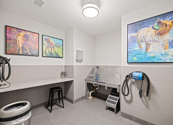 a bathroom with a sink and a mirror at Rivergate, Virginia