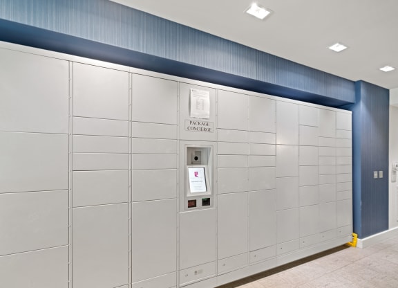 a lockers with a label on it at Rivergate, Woodbridge