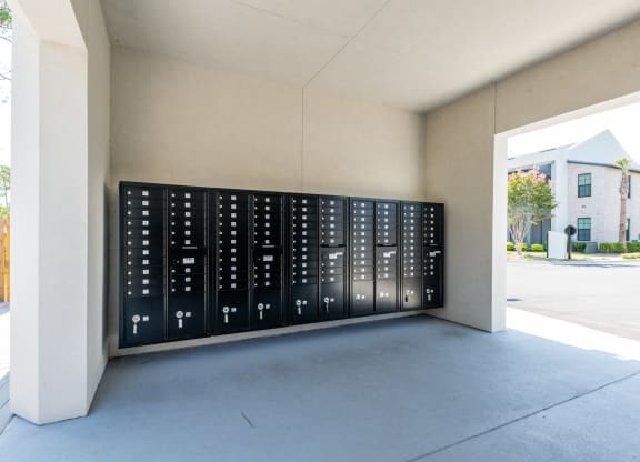 a large locker room in the side of a building at Residences at 393 North Apartments, Santa Rosa Beach, Florida