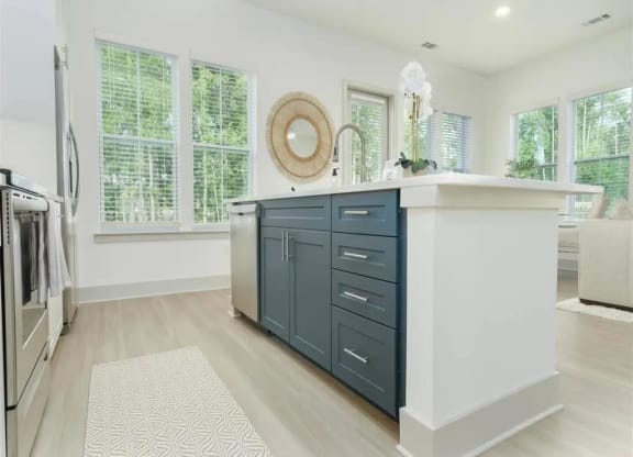 a kitchen with a sink and a stove at Artistry at Winterfield Apartments, Virginia,23112