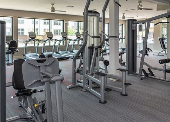 State of the art fitness center at 2000 West Creek Apartments, Virginia, 23238