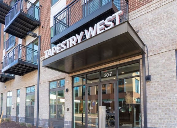 a view of the entrance to the west building at Tapestry West, Richmond Virginia