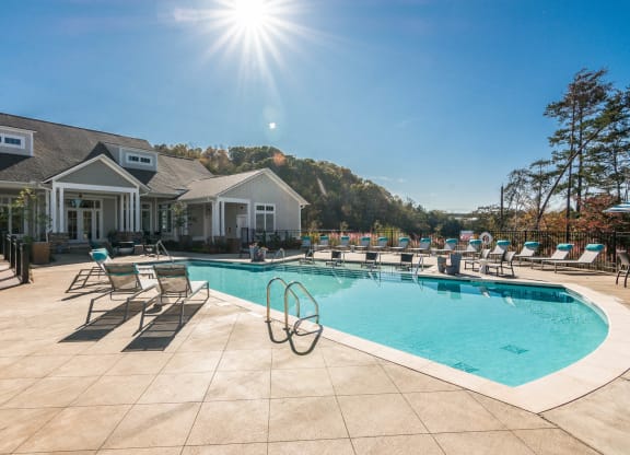 Pool at Village at Westland Cove Apartments, Knoxville, TN, 37922